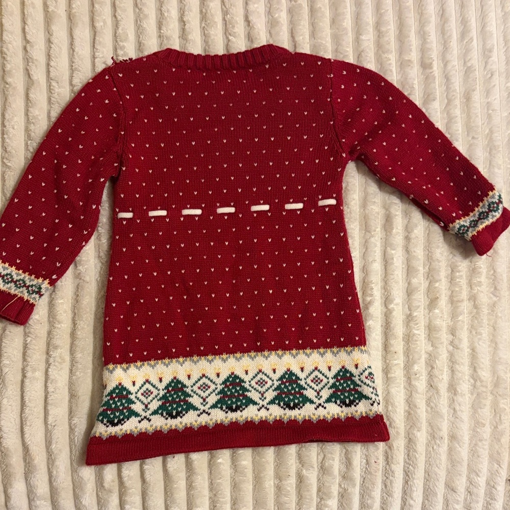 🚨Maggie & Zoe🚨 Red Knit Dress with White Accents - Picture 6 of 7